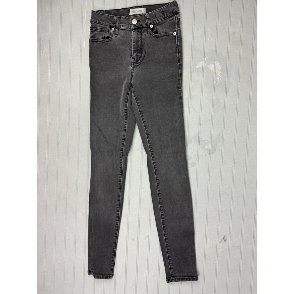Madewell Size 25 Womens Jeans 9" High Riser Skinny Skinny Black Stretch